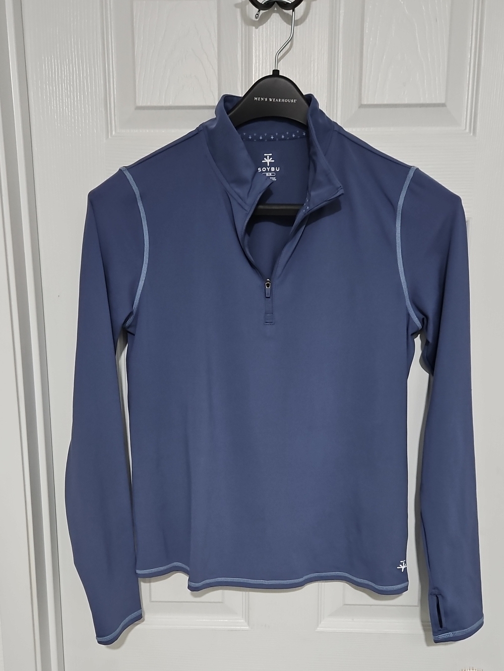Soybu Women Zip-Up Performance Pullover - Slate Blue